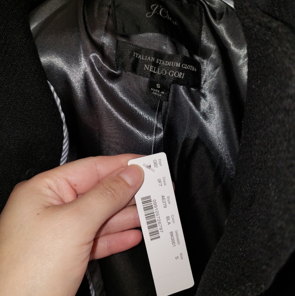 JCrew Italian stadium cloth peacoat